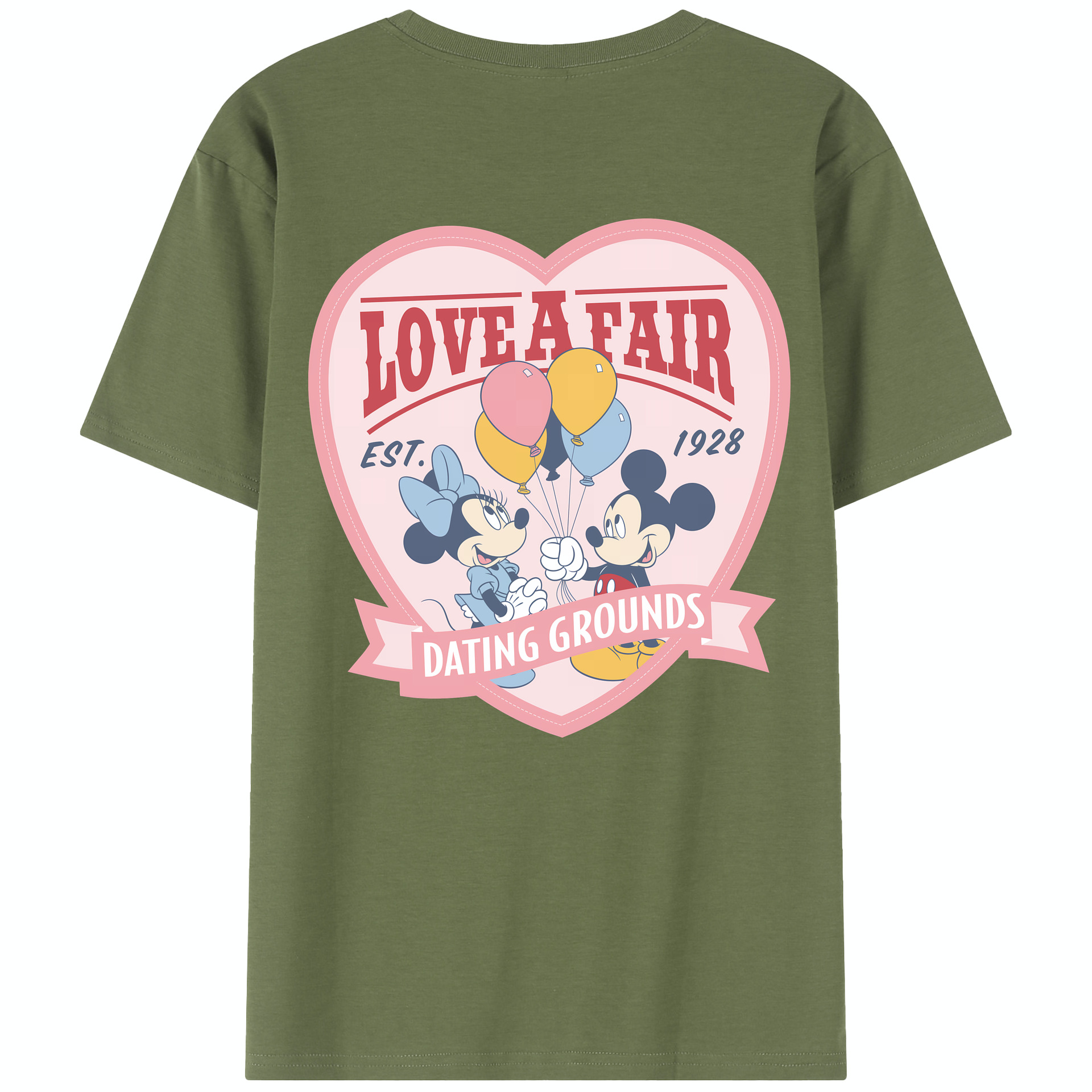 （画像用） ミッキーマウス Mickey Mouse 綿100％半袖Tシャツ（背面プリント）